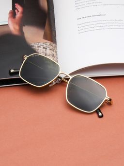 TED SMITH - Metal Green Square Sunglass for Unisex-Sun-Thinray 1_C5 (52)