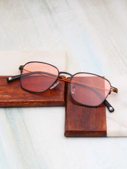 TED SMITH - Metal Orange Square Sunglass for Unisex-Sun-Thinray 2_C1 (51)
