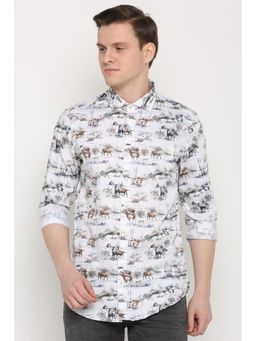 Simon Carter - White Cotton Full Sleeves Shirt