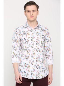 Simon Carter - White Cotton Full Sleeves Shirt