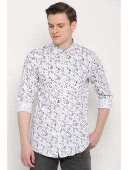 Simon Carter - White Cotton Full Sleeves Shirt