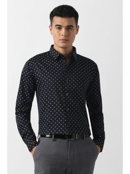 Van Heusen - Black Cotton Full Sleeves Shirt