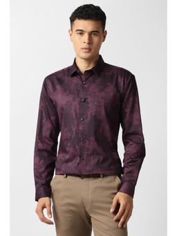 Van Heusen - Wine Cotton Full Sleeves Shirt