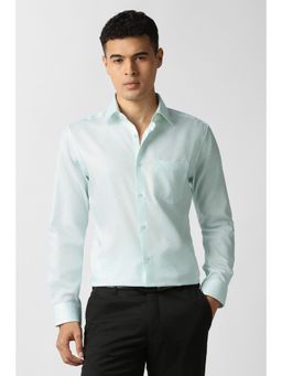 Van Heusen - Blue Cotton Full Sleeves Shirt
