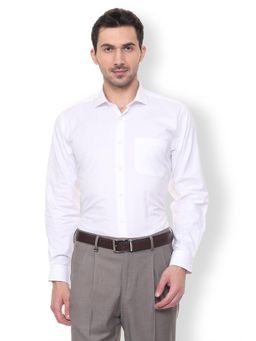Van Heusen - White Cotton Full Sleeves Shirt