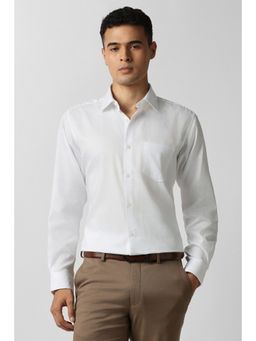 Van Heusen - White Cotton Full Sleeves Shirt