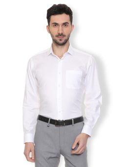 Van Heusen - White Cotton Full Sleeves Shirt