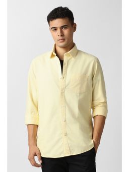 Van Heusen - Yellow Cotton Full Sleeves Shirt