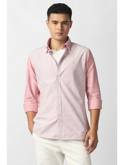 Van Heusen - Pink Cotton Full Sleeves Shirt