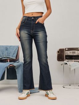 STREET 9 - Women Blue Bootcut Solid Jeans