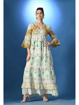 ANNY - Women Off White Celestia Dress