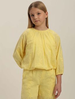 VERO MODA - Yellow Cotton Top