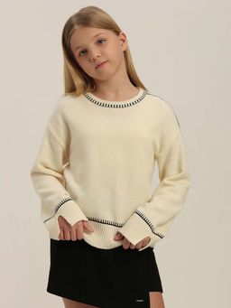 VERO MODA - Beige Knit Sweater