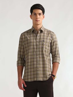 Arrow Sports - Men's Twill Plaid Checked Casual Shirt