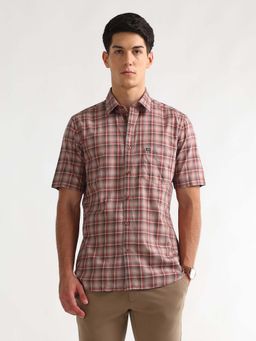 Arrow Sports - Men's Twill Plaid Checked Casual Shirt