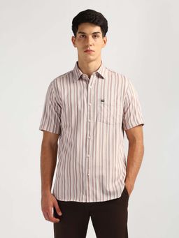 Arrow Sports - Men's Dobby Vertical Striped Casual Shirt