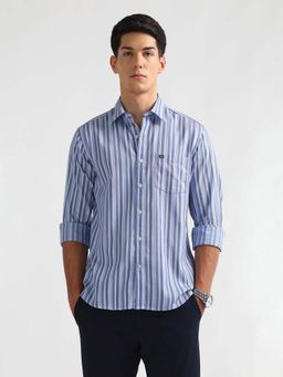 Arrow Sports - Men's Slim Fit Vertical Striped Casual Shirt