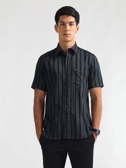 Arrow Sports - Men's Dobby Vertical Striped Casual Shirt