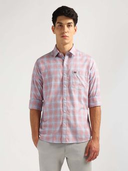 Arrow Sports - Men's Dobby Grid Tattersall Checked Casual Shirt