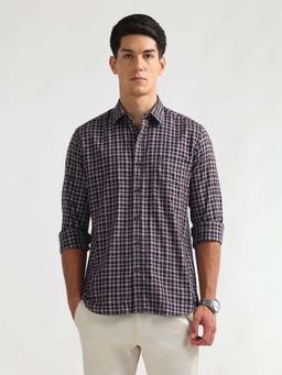 Arrow Sports - Men's Twill Plaid Checked Casual Shirt