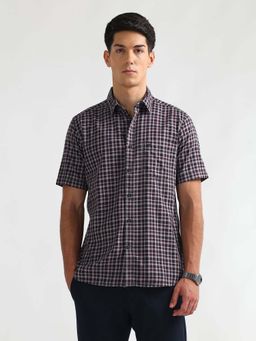 Arrow Sports - Men's Twill Plaid Checked Casual Shirt