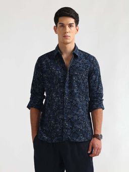 Arrow Sports - Men's Floral Printed Slim Fit Casual Shirt