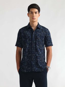 Arrow Sports - Men's Floral Printed Dobby Casual Shirt