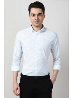 Peter England - Men Light Blue Slim Fit Full Sleeves Formal Shirt