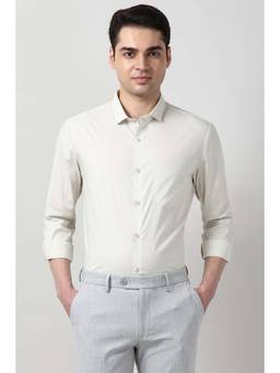 Peter England - Men White Slim Fit Full Sleeves Formal Shirt
