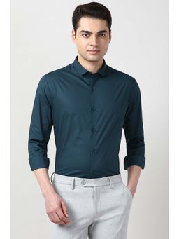 Peter England - Men Blue Slim Fit Full Sleeves Formal Shirt