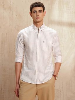 U.S. POLO ASSN. - Men's Vertical Striped Button-Down Casual Shirt