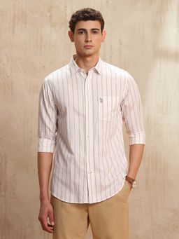 U.S. POLO ASSN. - Men's Tailored Fit Vertical Striped Casual Shirt