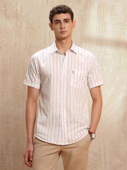 U.S. POLO ASSN. - Men's Tailored Fit Vertical Striped Casual Shirt