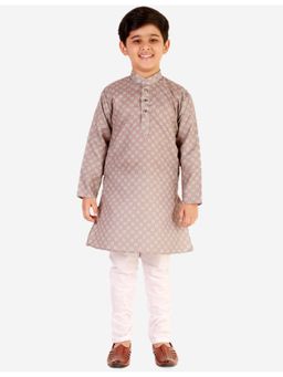 Pro Ethic Style Developer - Boys Ethnic Wear Cotton Kurta Pajama - Brown