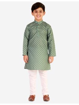 Pro Ethic Style Developer - Boys Ethnic Wear Cotton Kurta Pajama - Green