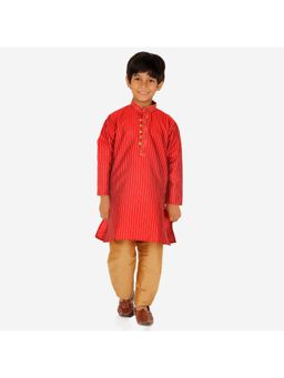Pro Ethic Style Developer - Boys Ethnic Wear Silk Kurta Pajama - Maroon