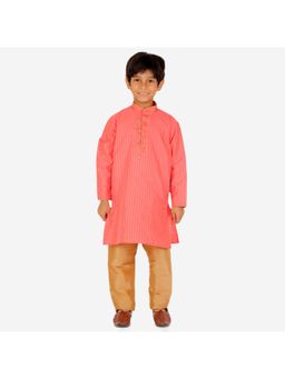Pro Ethic Style Developer - Boys Ethnic Wear Silk Kurta Pajama - Pink