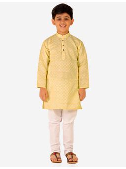 Pro Ethic Style Developer - Boys Ethnic Wear Cotton Kurta Pajama - Yellow