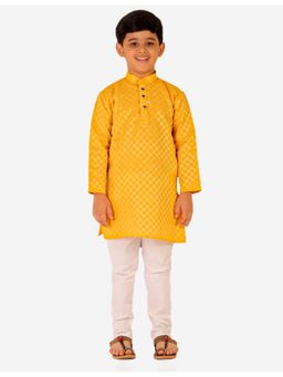 Pro Ethic Style Developer - Boys Ethnic Wear Cotton Kurta Pajama - Mustard