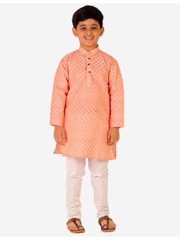 Pro Ethic Style Developer - Boys Ethnic Wear Cotton Kurta Pajama - Peach
