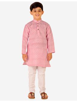 Pro Ethic Style Developer - Boys Ethnic Wear Cotton Kurta Pajama - Pink
