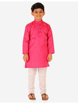 Pro Ethic Style Developer - Boys Ethnic Wear Cotton Kurta Pajama - Pink