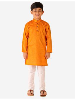 Pro Ethic Style Developer - Boys Ethnic Wear Cotton Kurta Pajama - Orange