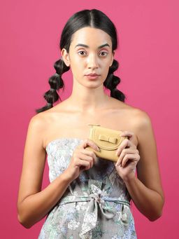 Odette - Stunning Light Beige Colour Mini Wallet For Women