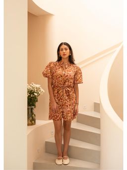 RUIAAN - Cheeky Multi-Color Floral Dress with Belt (Set of 2)