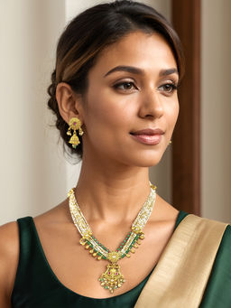 Kalakrith Milano - Women Multi-Color Rajvari Beaded Jewellery Set