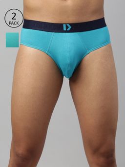 Dixcy Scott - Men's Cotton Spandex With Anti Microbial Finish Solid Brief (pack Of 2) Multi-Color