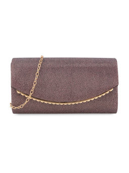 E2O - Structured Clutch For Women - Brown