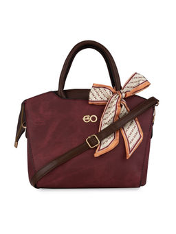 E2O - Structured Satchel For Women - Maroon