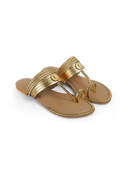 STOFFA - Strip Braid K Flats Deep Gold Kolhapuri